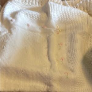 Vintage White Baby Blanket